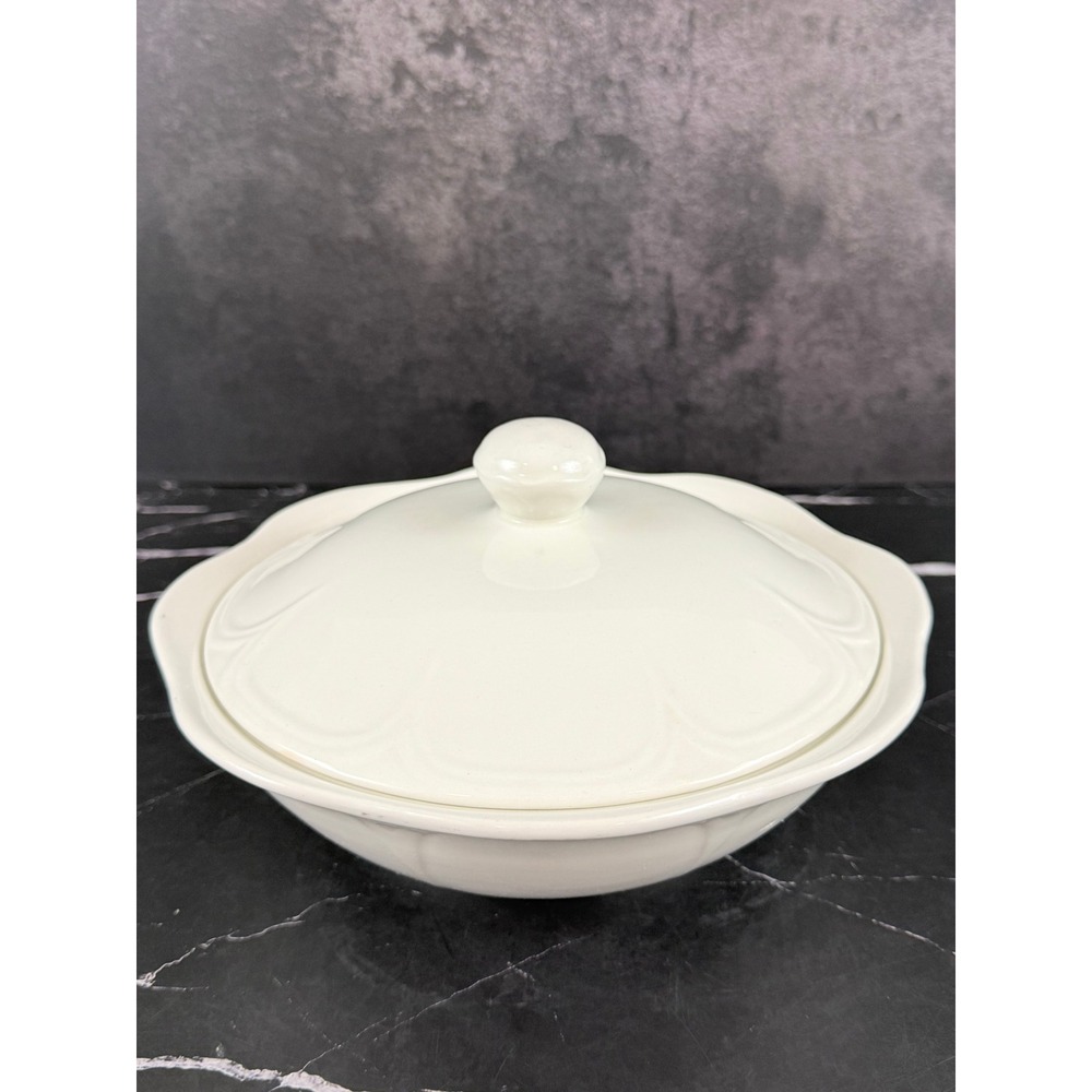 VTG Royal Staffordshire JG Meakin Heirloom Ironstone Covered Vegetable Bowl 9in